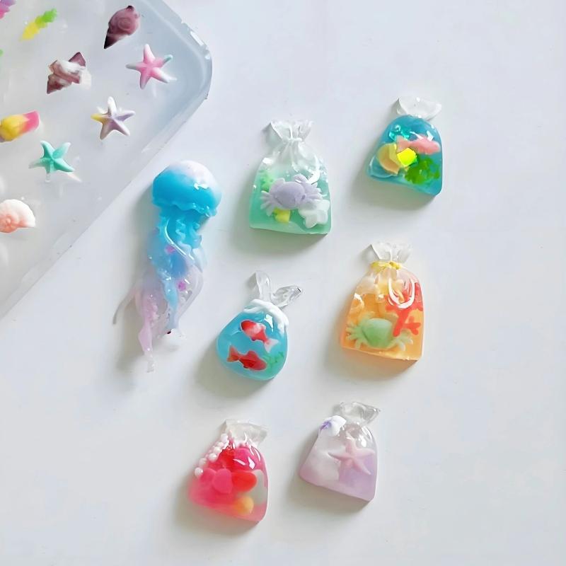 Art Craft Jellyfish - Forma silikonowa do paznokci 3D Ocean