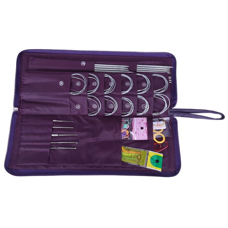 Knitting Needle Circular - Zestaw narzędzi do robótek: stalowe proste