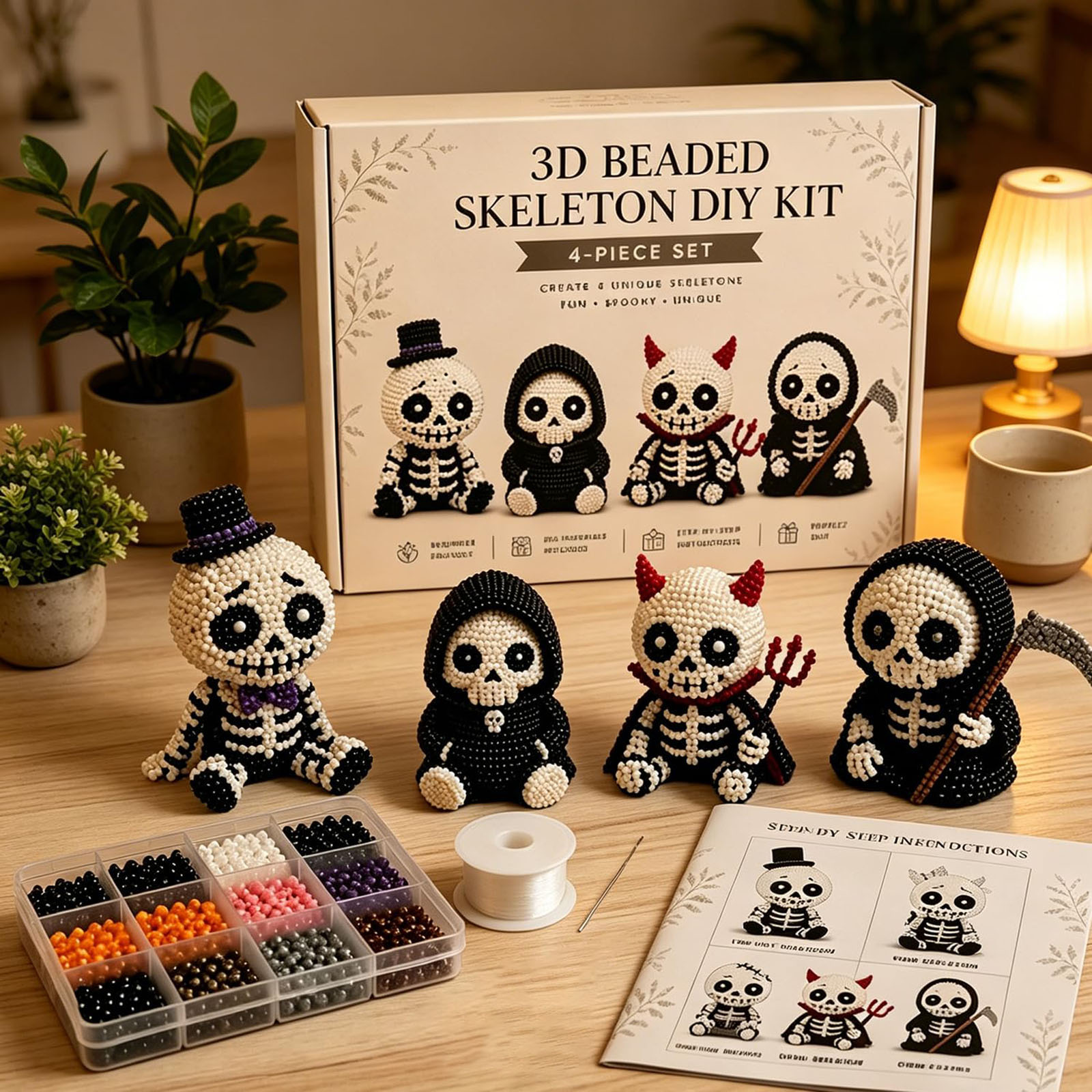 Art Craft Picture - Zestaw DIY Szkielet 3D z Koralikami