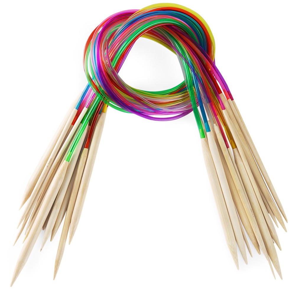 Knitting Needle Circular - Zestaw 18 drutów dziewiarskich okrągłych o