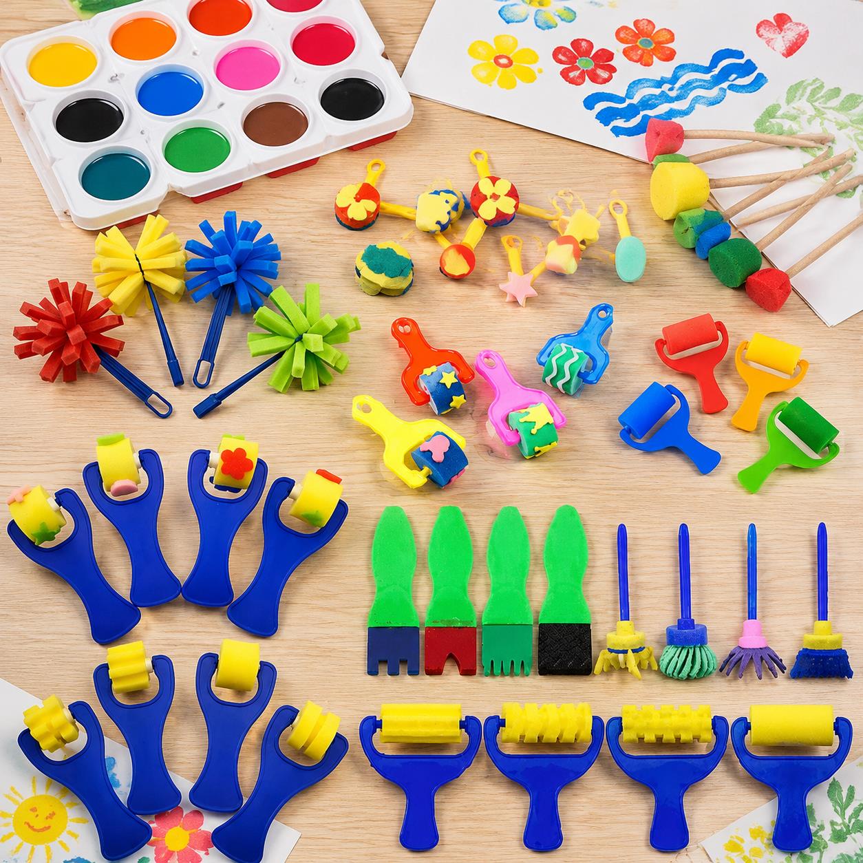 Art Craft Workshop - Zestaw gąbek i pędzli do malowania