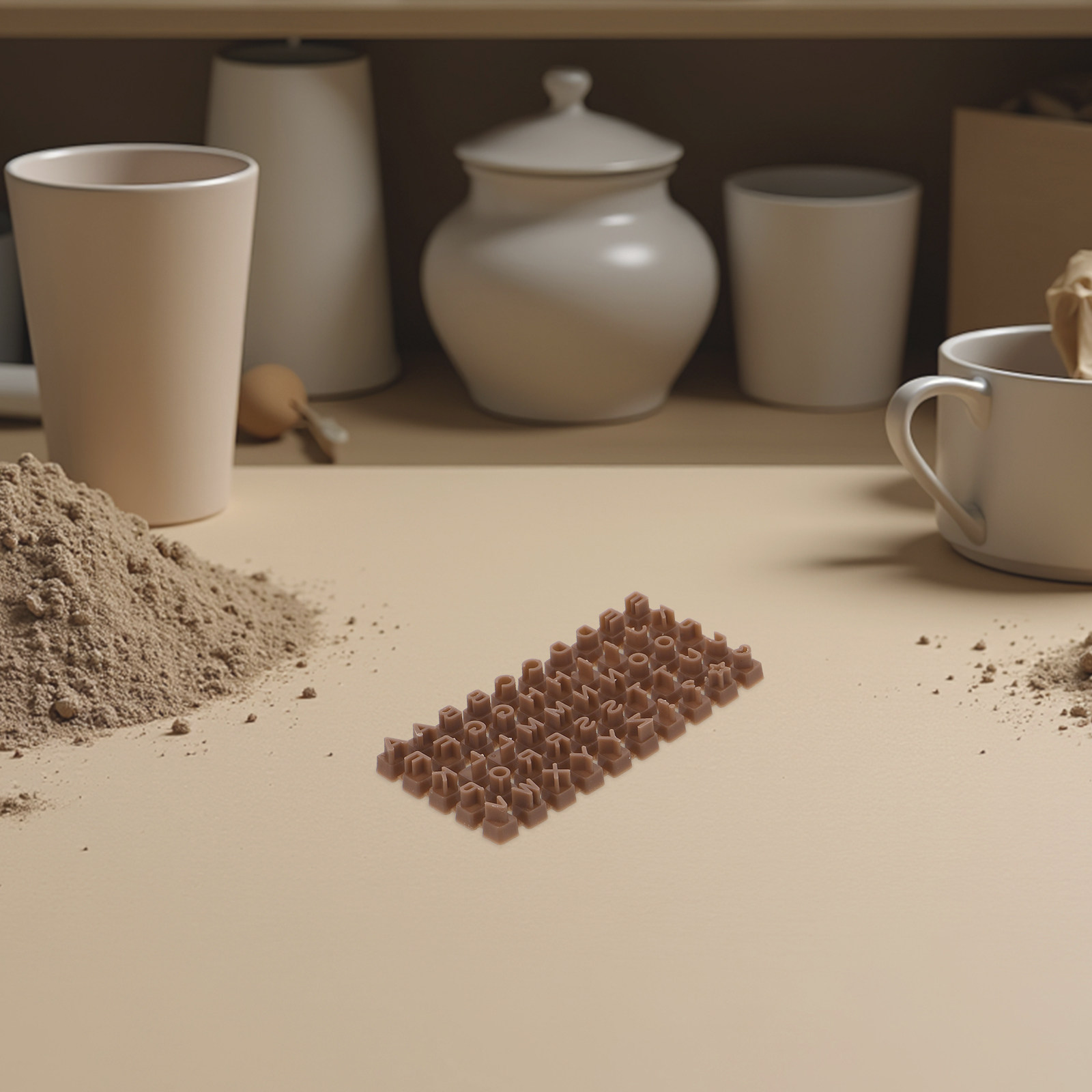 2 zestawy stempli z literami,  – Air Dry Clay recenzja i cena