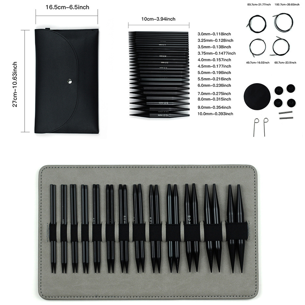 Czarne, odłączane, okrągłe, wi – Knitting Needle Circular recenzja i cena