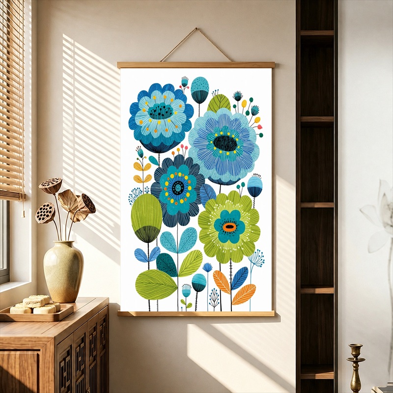Dekoracje ścienne: niebieskie  – Art Craft Workshop recenzja i cena