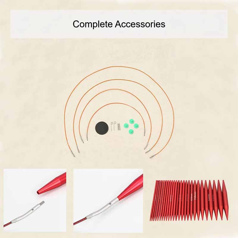 Zestaw 25 szt. drutów do robót – Knitting Needle Circular recenzja i cena