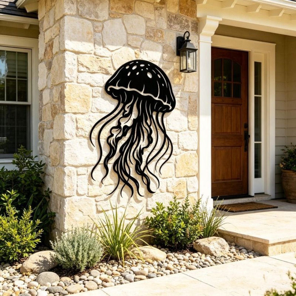 CIFBUY Metalowa Dekoracja Ście – Art Craft Jellyfish recenzja i cena