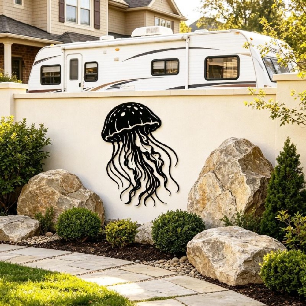 CIFBUY Metalowa Dekoracja Ście – Art Craft Jellyfish recenzja i cena
